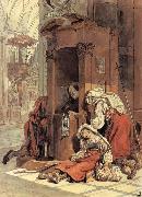 Karl Briullov Confession of an italian woman painting